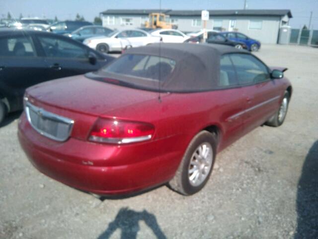 1C3EL45U01N665117 - 2001 CHRYSLER SEBRING LX RED photo 4