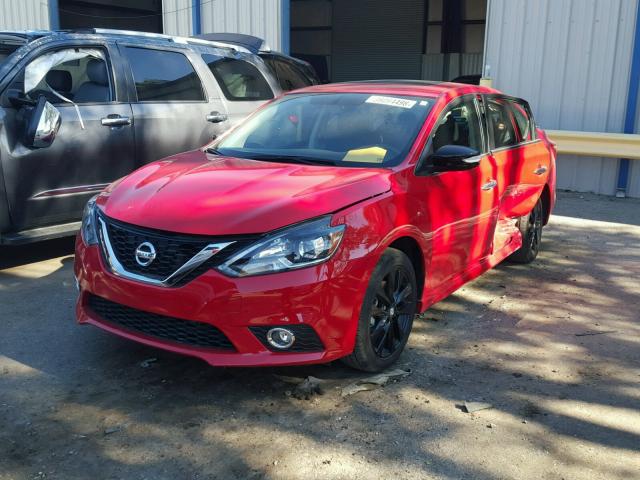 3N1CB7AP6HY272701 - 2017 NISSAN SENTRA SR RED photo 2