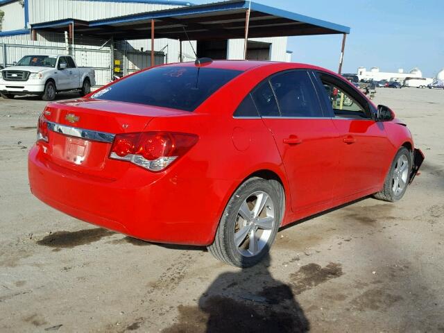 1G1PE5SB1F7236175 - 2015 CHEVROLET CRUZE LT RED photo 4