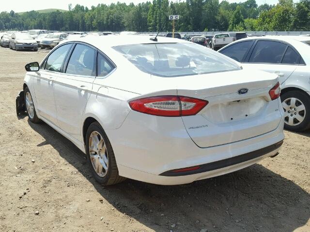 1FA6P0H73G5106176 - 2016 FORD FUSION SE WHITE photo 3