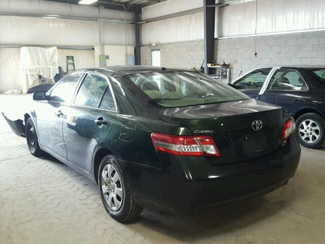 4T1BF3EK1AU515548 - 2010 TOYOTA CAMRY BASE GREEN photo 3