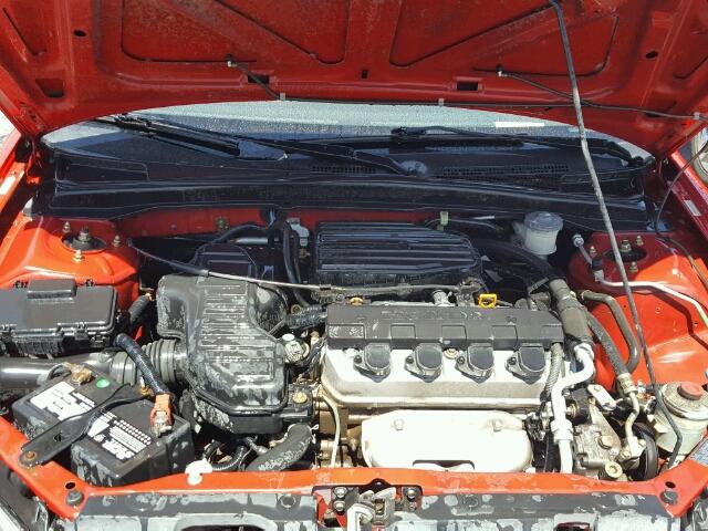 1HGEM22184L068385 - 2004 HONDA CIVIC DX V RED photo 7