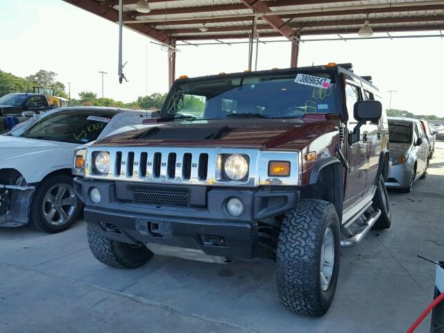 5GRGN23U95H116542 - 2005 HUMMER H2 MAROON photo 2