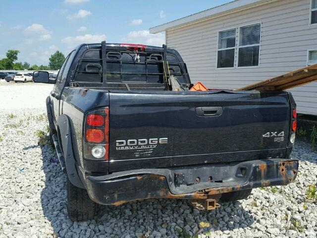 1D7KU28DX3J566459 - 2003 DODGE RAM 2500 S BLACK photo 3