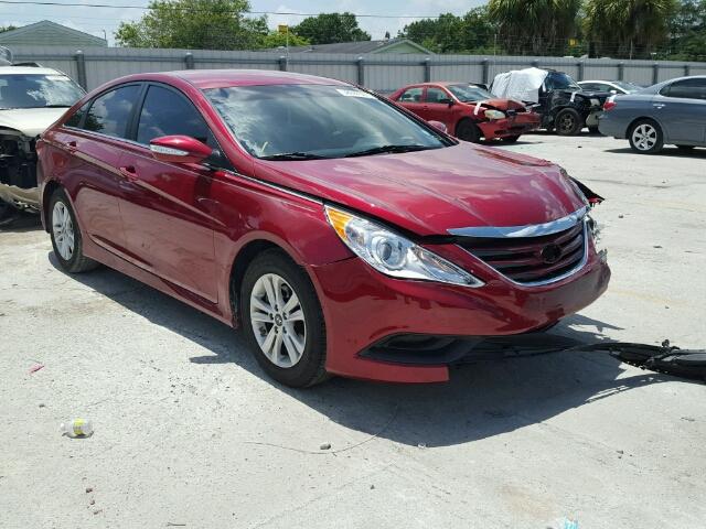 5NPEB4AC8EH828016 - 2014 HYUNDAI SONATA GLS BURGUNDY photo 1