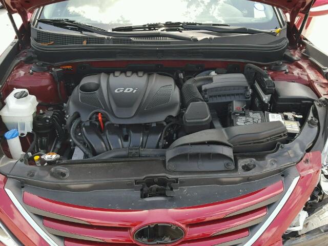 5NPEB4AC8EH828016 - 2014 HYUNDAI SONATA GLS BURGUNDY photo 7