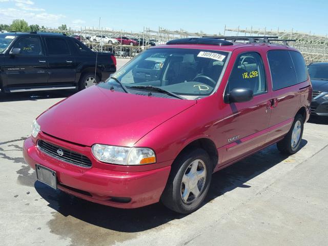 4N2XN11T8XD837366 - 1999 NISSAN QUEST SE MAROON photo 2