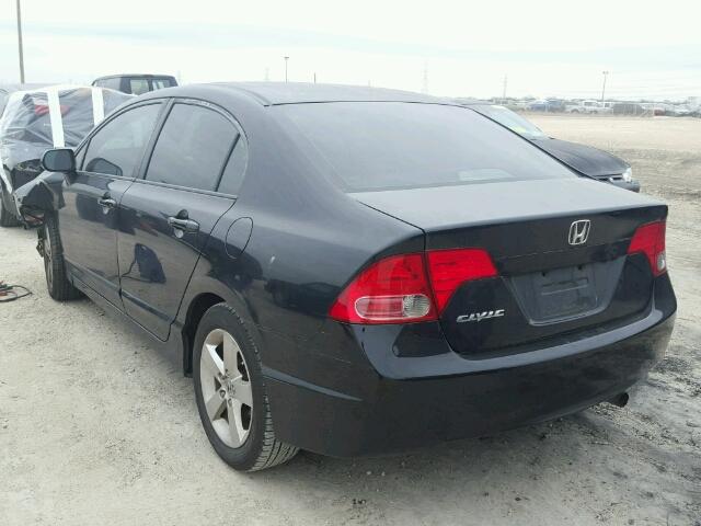 1HGFA16868L099901 - 2008 HONDA CIVIC EX BLACK photo 3