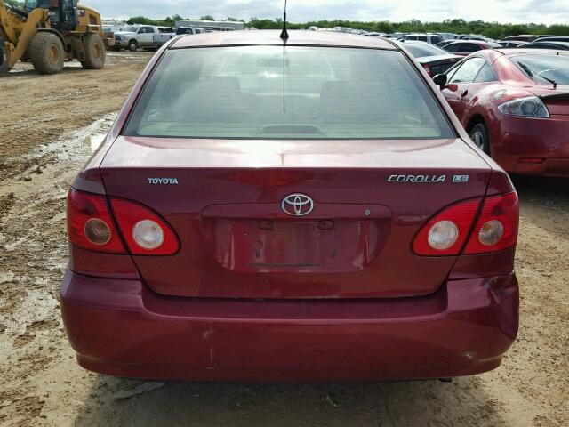 JTDBR32EX60064452 - 2006 TOYOTA COROLLA CE MAROON photo 9