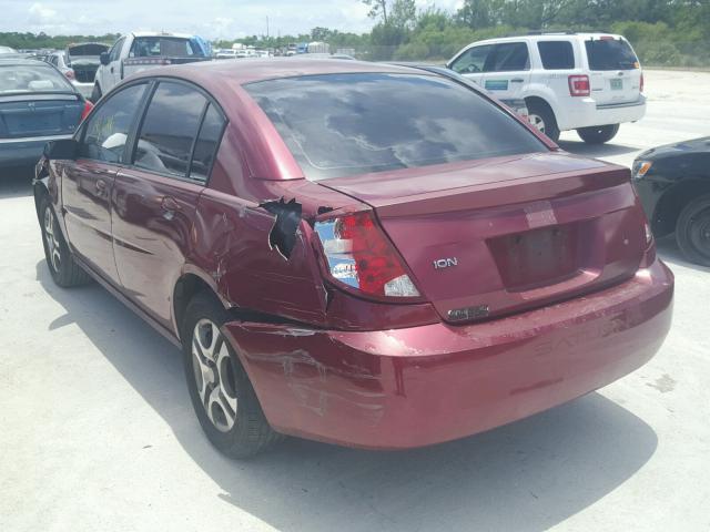 1G8AJ55F26Z135152 - 2006 SATURN ION LEVEL MAROON photo 3