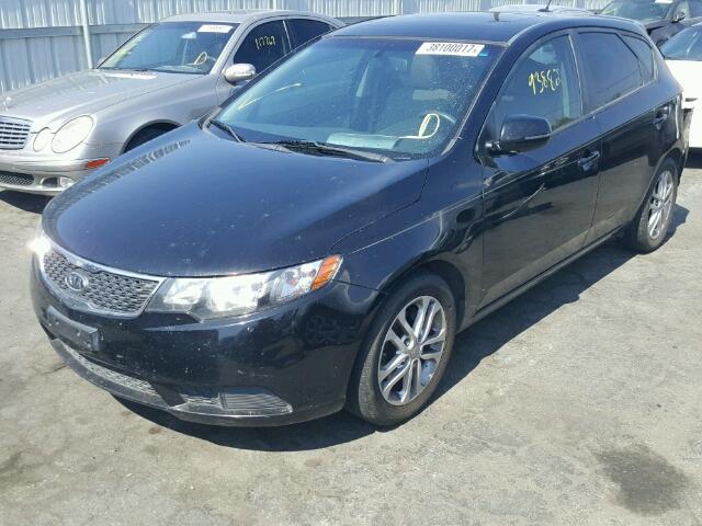 KNAFU5A24C5571345 - 2012 KIA FORTE EX BLACK photo 2