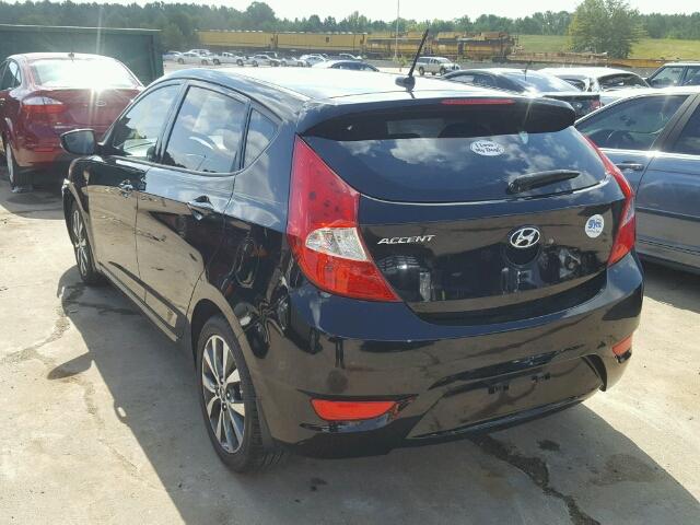 KMHCU5AE3FU234137 - 2015 HYUNDAI ACCENT GLS BLACK photo 3