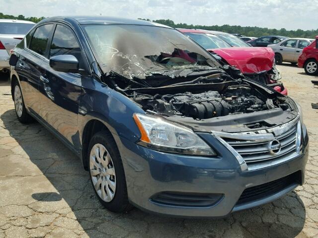 1N4AB7AP2DN910363 - 2013 NISSAN SENTRA S BLUE photo 1