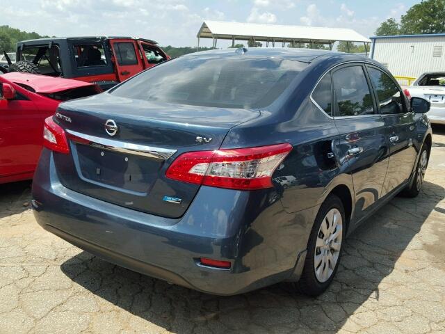 1N4AB7AP2DN910363 - 2013 NISSAN SENTRA S BLUE photo 4