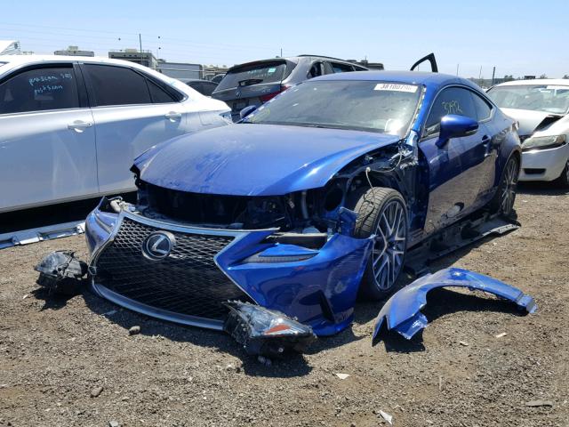 JTHHE5BC1F5001807 - 2015 LEXUS RC 350 BLUE photo 2