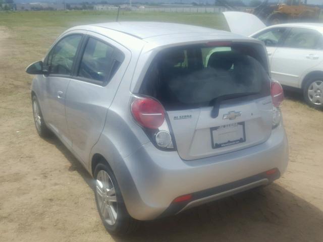 KL8CD6S94EC535296 - 2014 CHEVROLET SPARK 1LT SILVER photo 3