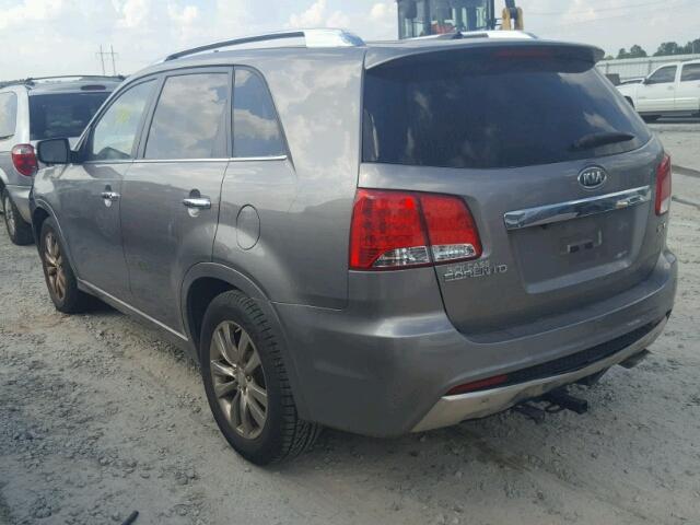 5XYKW4A2XBG132582 - 2011 KIA SORENTO SX GRAY photo 3