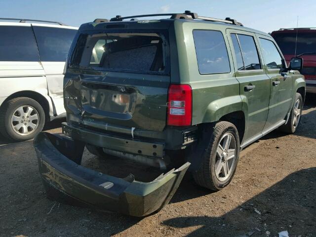 1J8FF28W97D409705 - 2007 JEEP PATRIOT SP GREEN photo 4