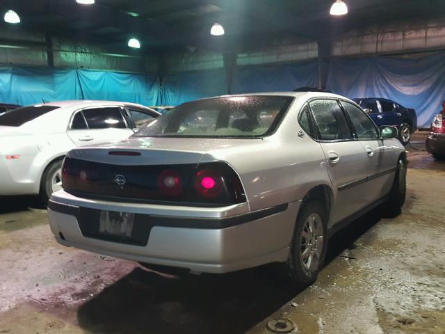 2G1WF52E249404825 - 2004 CHEVROLET IMPALA SILVER photo 4