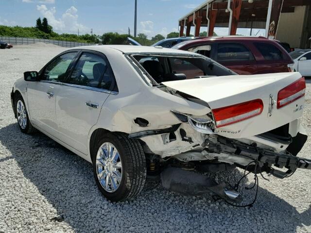 3LNHL2GC8CR800535 - 2012 LINCOLN MKZ WHITE photo 3