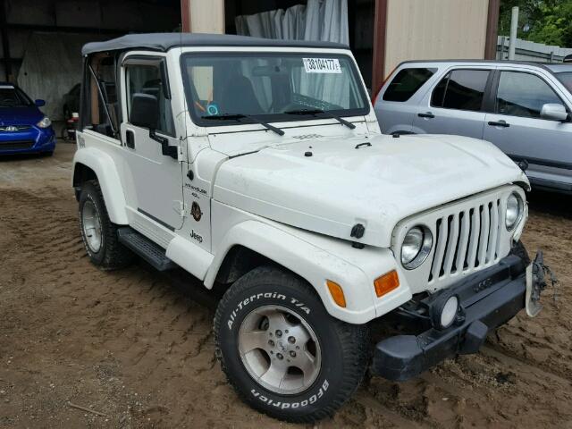 1J4FA59S01P303906 - 2001 JEEP WRANGLER S WHITE photo 1