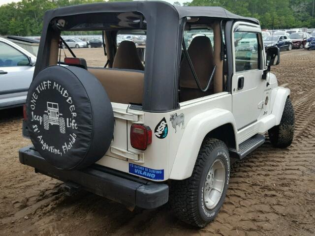 1J4FA59S01P303906 - 2001 JEEP WRANGLER S WHITE photo 4