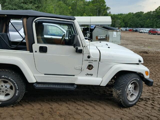 1J4FA59S01P303906 - 2001 JEEP WRANGLER S WHITE photo 9