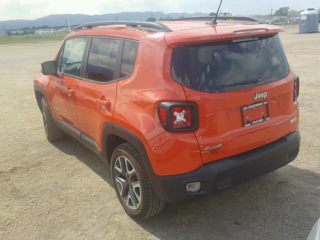 ZACCJBBT1FPB83554 - 2015 JEEP RENEGADE L ORANGE photo 3