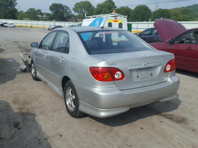 1NXBR32E73Z081967 - 2003 TOYOTA COROLLA S SILVER photo 3