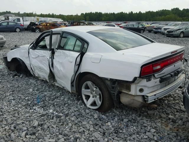 2C3CDXAG2EH125689 - 2014 DODGE CHARGER PO WHITE photo 3