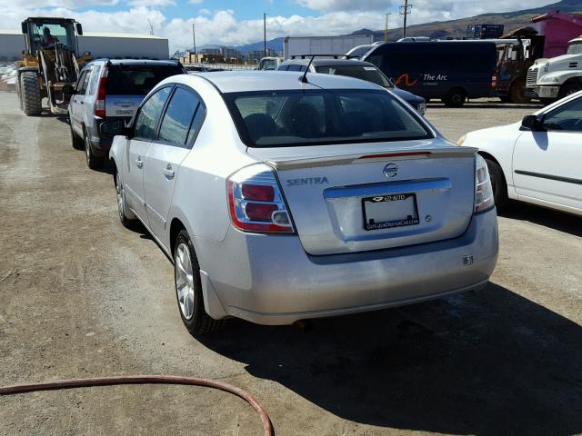 3N1AB6AP0CL722849 - 2012 NISSAN SENTRA 2.0 SILVER photo 3