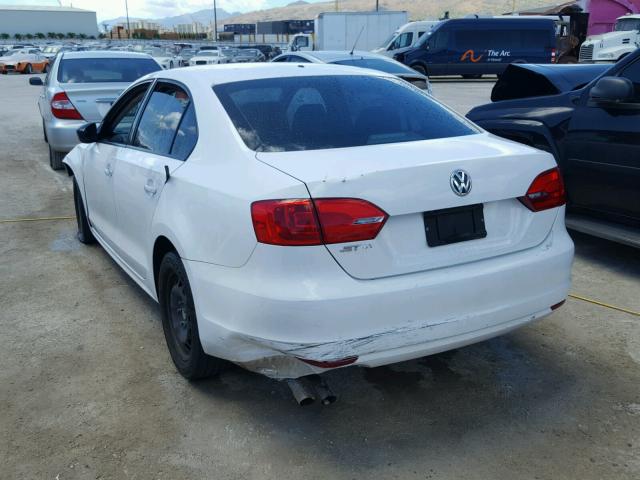 3VW2K7AJXCM354044 - 2012 VOLKSWAGEN JETTA BASE 白色 照片 3