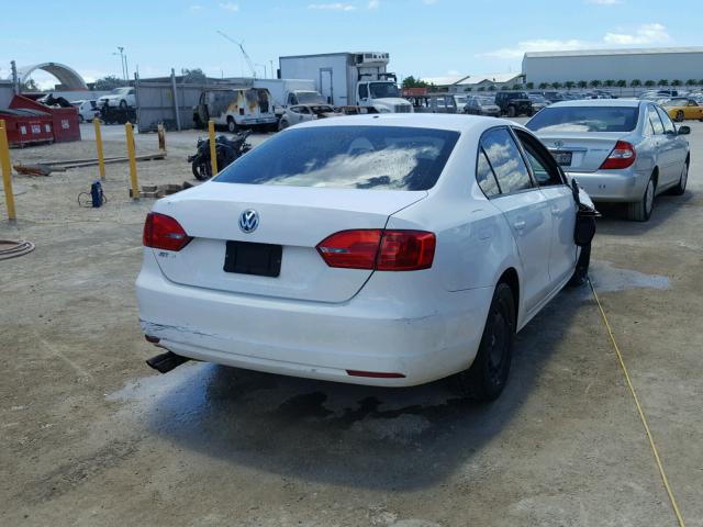 3VW2K7AJXCM354044 - 2012 VOLKSWAGEN JETTA BASE 白色 照片 4