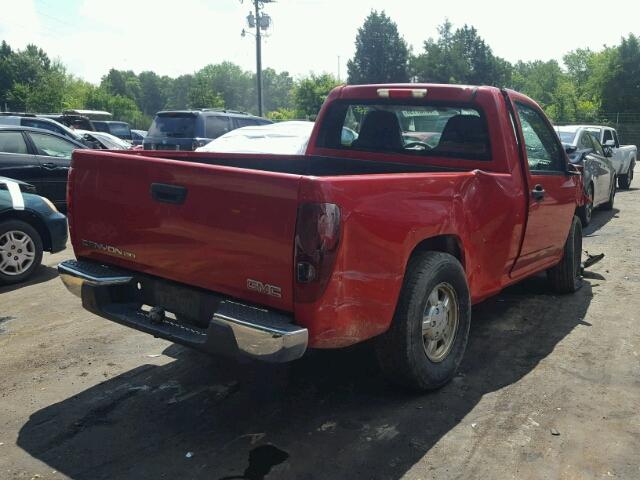 1GTCS149688161827 - 2008 GMC CANYON RED photo 4