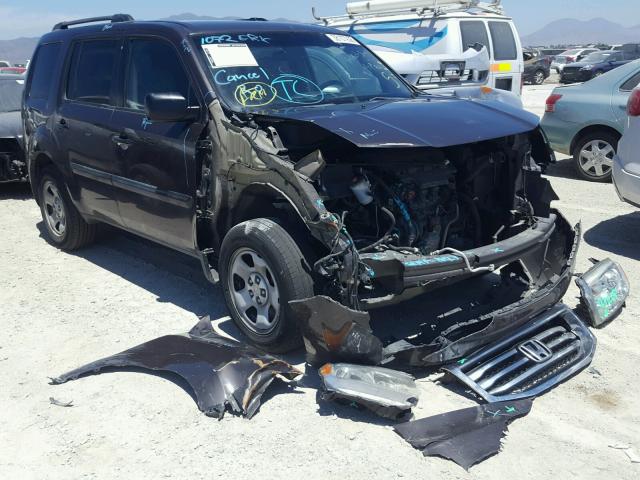 5FNYF3H28CB001010 - 2012 HONDA PILOT LX BROWN photo 1