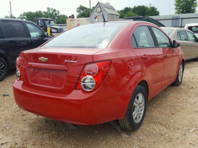 1G1JB5SH2C4217649 - 2012 CHEVROLET SONIC LS RED photo 4