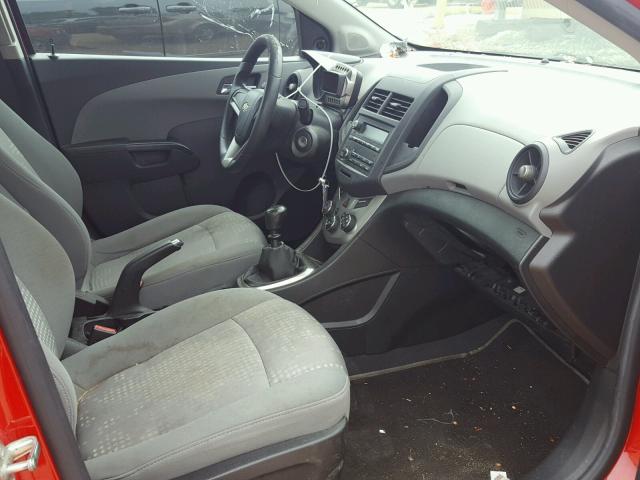 1G1JB5SH2C4217649 - 2012 CHEVROLET SONIC LS RED photo 5
