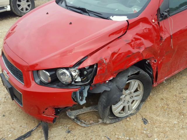 1G1JB5SH2C4217649 - 2012 CHEVROLET SONIC LS RED photo 9