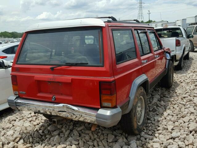 1J4FJ78S1RL191259 - 1994 JEEP CHEROKEE C RED photo 4