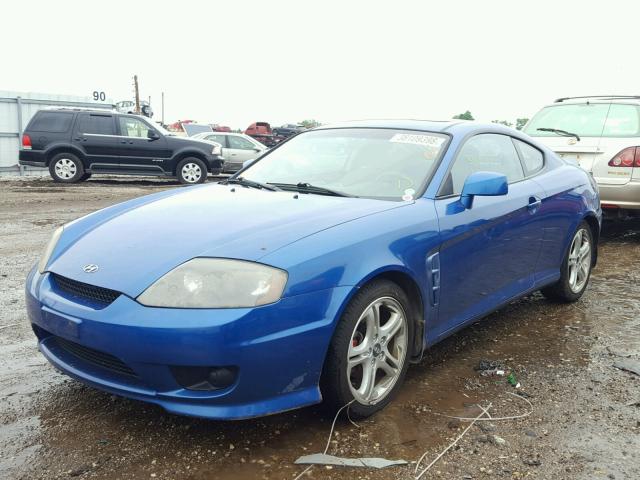 KMHHM65D15U182969 - 2005 HYUNDAI TIBURON BLUE photo 2