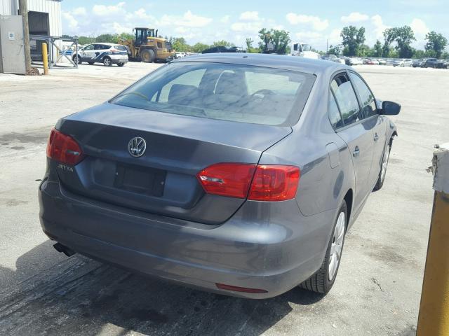 3VW2K7AJ6CM351724 - 2012 VOLKSWAGEN JETTA BASE Մոխրագույն լուսանկար 4