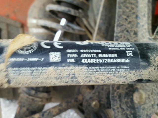 4XASEE572GA586855 - 2016 POLARIS SPORTSMAN 橙色 照片 10