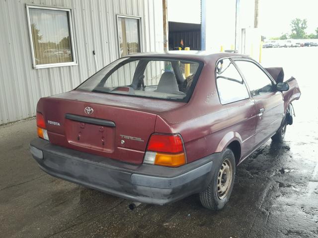 JT2AC52L6T0193770 - 1996 TOYOTA TERCEL STD BURGUNDY photo 4