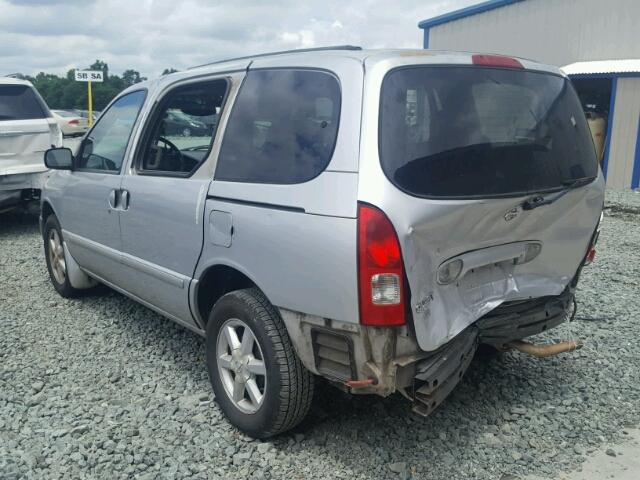 4N2ZN17T92D816969 - 2002 NISSAN QUEST GLE SILVER photo 3