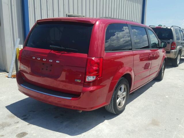 2C4RDGCG5CR346763 - 2012 DODGE GRAND CARA RED photo 4