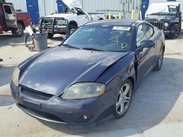 KMHHN65F95U176013 - 2005 HYUNDAI TIBURON GT BLUE photo 2