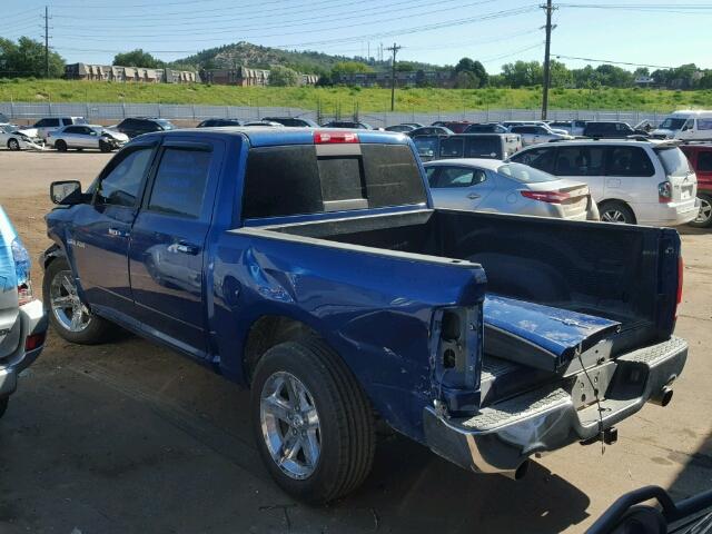 1D3HB13T79S749525 - 2009 DODGE RAM 1500 BLUE photo 3