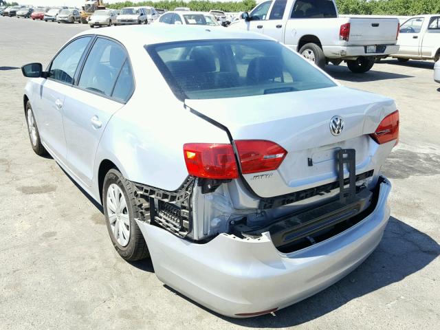 3VW2K7AJ1EM320660 - 2014 VOLKSWAGEN JETTA BASE 银色 照片 3