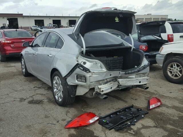 2G4GS5EV8C9213018 - 2012 BUICK REGAL PREM SILVER photo 3