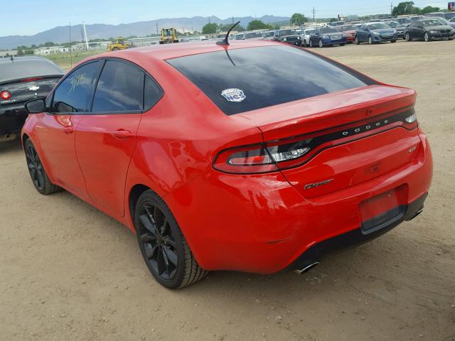 1C3CDFEB8GD728994 - 2016 DODGE DART GT RED photo 3